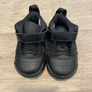 Baby Jordan Black Sneakers with Velcro Strap and Ankle Support
